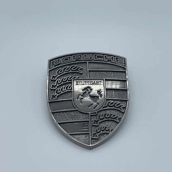 PORSCHE custom livery hood crest Vintage Burnt Steel Gray - Picture 3 of 3